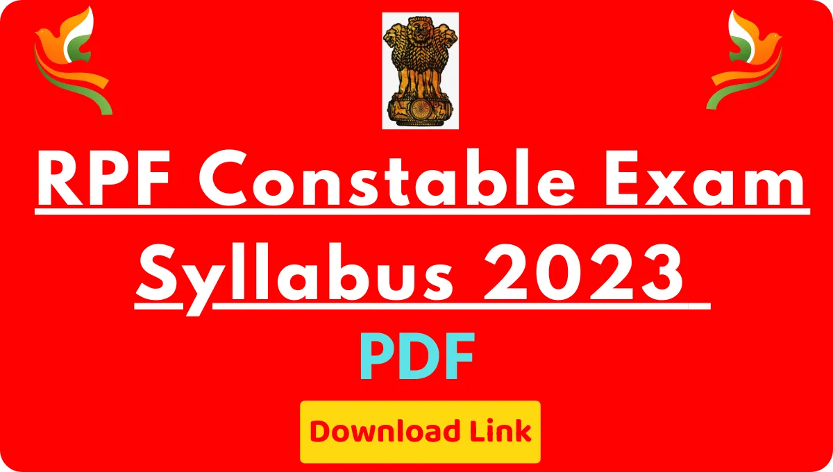 RPF Constable PDF Syllabus 2023