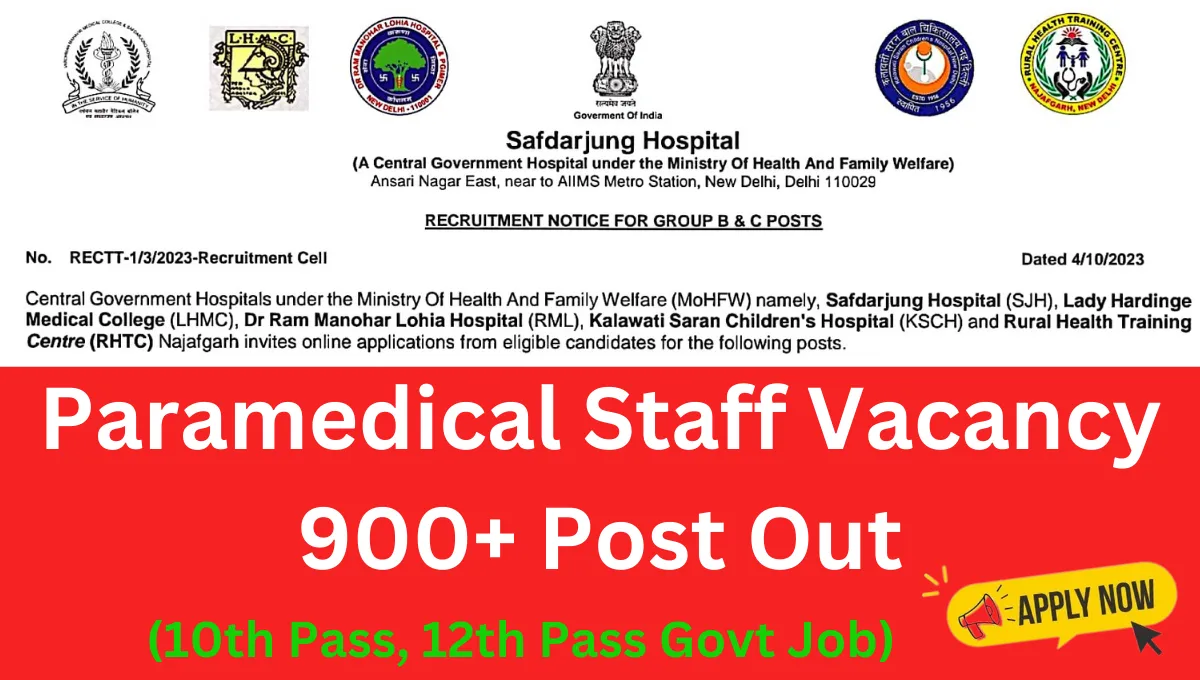 900 Paramedical Vacancy